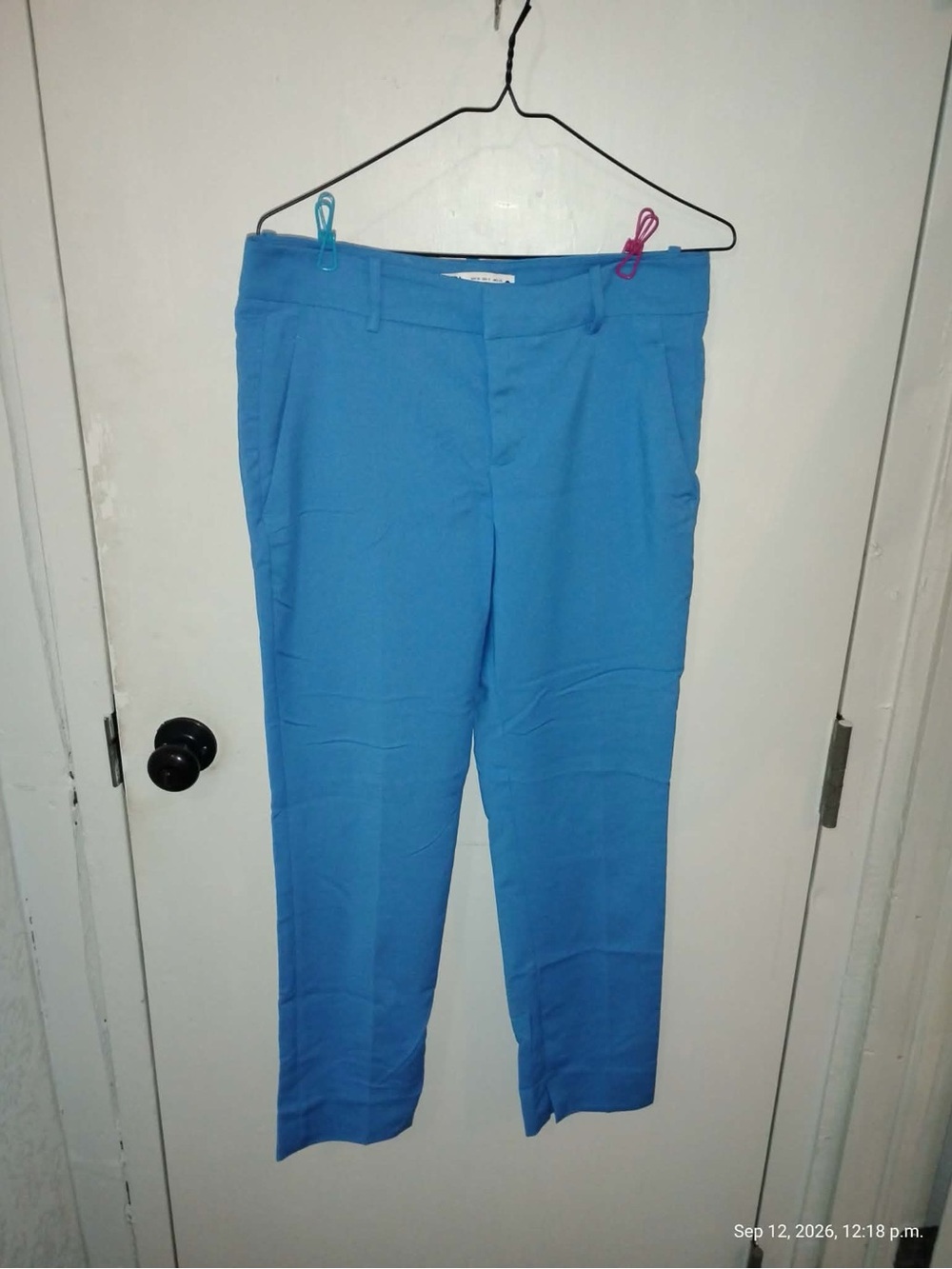 Zara Bright Blue Cropped Trousers